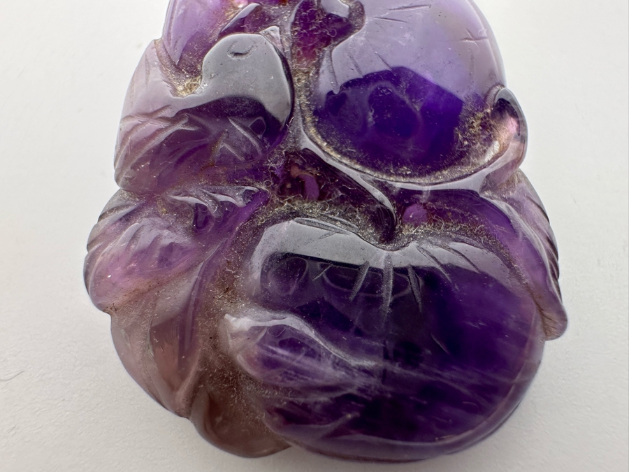 14K Gold Chinese Carved Amethyst Pendant 10.5g Retails $495 [Photo 10]