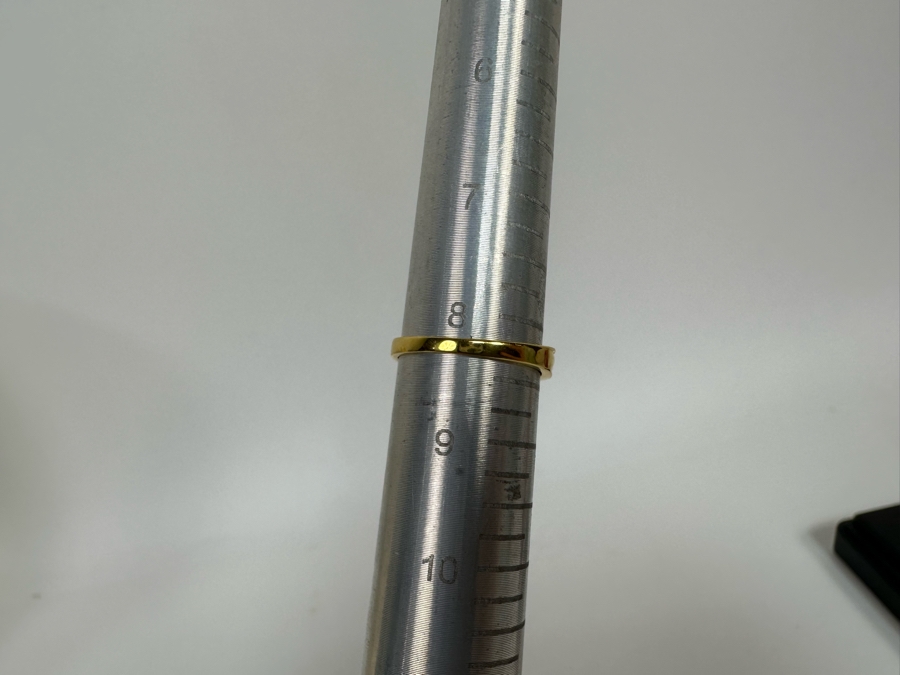 14K Gold CZ Band Ring Size 8 1/4 3.2g Retails $450 [Photo 12]