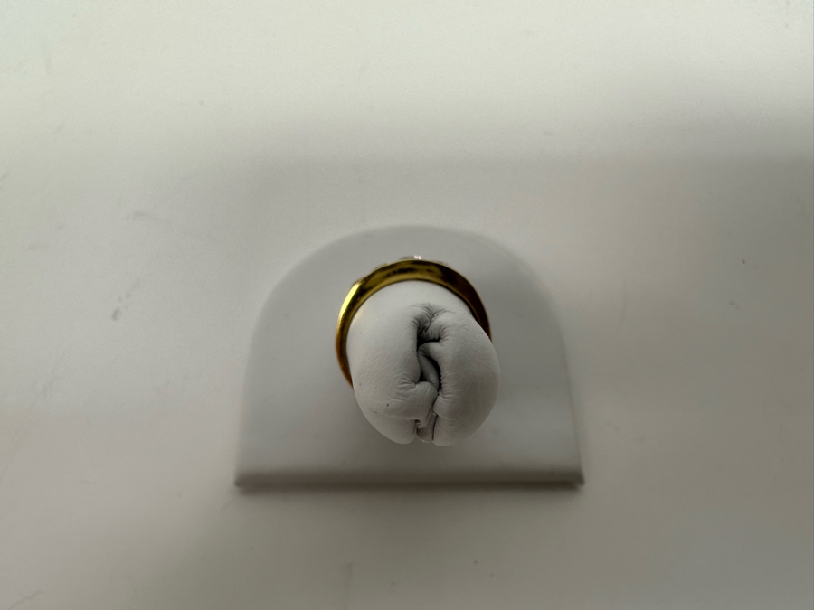 14K Gold CZ Band Ring Size 8 1/4 3.2g Retails $450 [Photo 8]