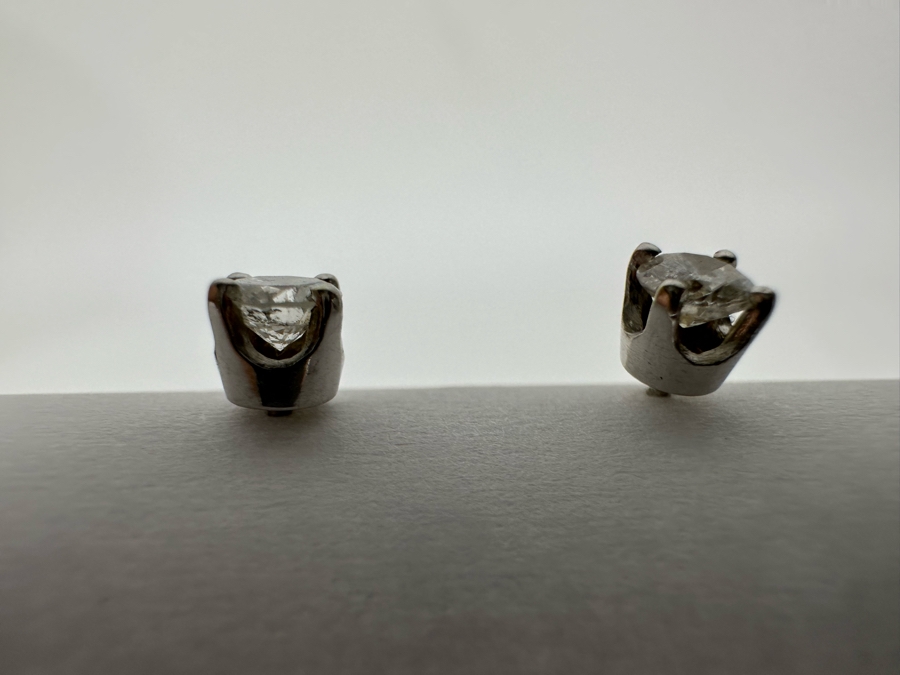 14K White Gold Diamond Stud Earrings .84g .35 CTTW I1 G-H Retails $800 [Photo 8]