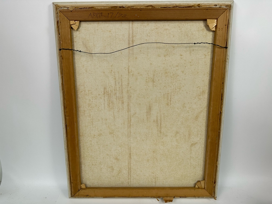 Original Mid-Century Abstract Impressionist Painting From Montreal Canada Signed Scott? 24 X 30 Framed 27 X 31 [Photo 15]