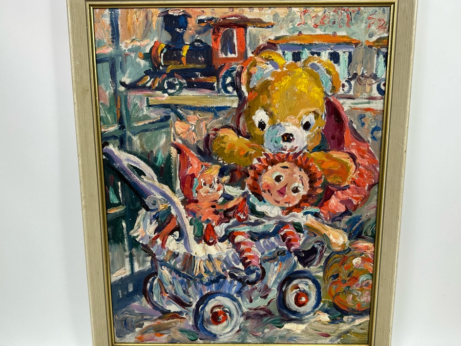 Original Mid-Century Abstract Impressionist Painting From Montreal Canada Signed Scott? 24 X 30 Framed 27 X 31 [Photo 5]