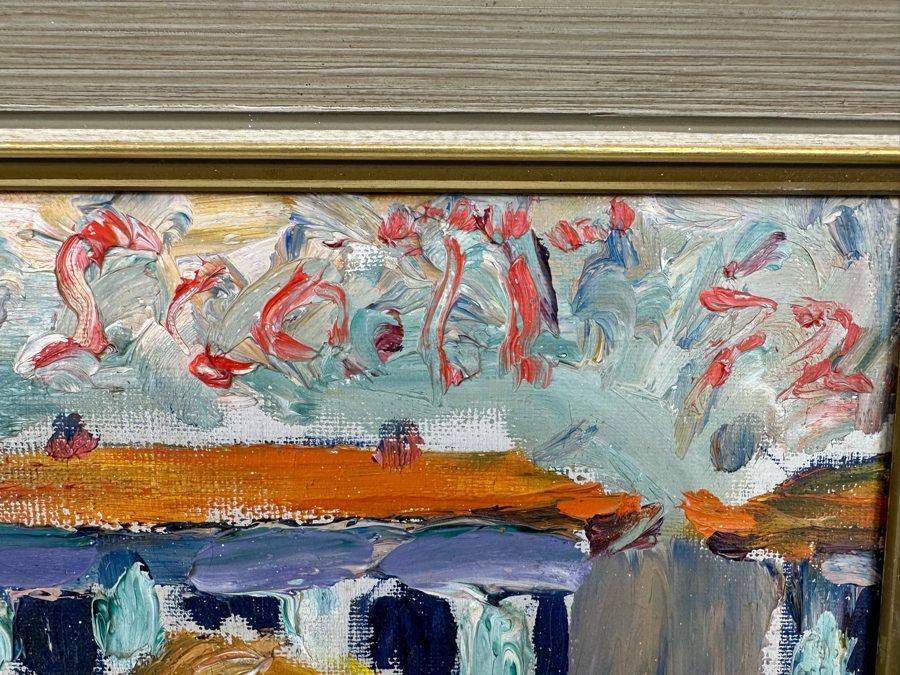 Original Mid-Century Abstract Impressionist Painting From Montreal Canada Signed Scott? 24 X 30 Framed 27 X 31 [Photo 13]