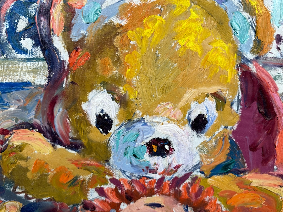 Original Mid-Century Abstract Impressionist Painting From Montreal Canada Signed Scott? 24 X 30 Framed 27 X 31 [Photo 9]