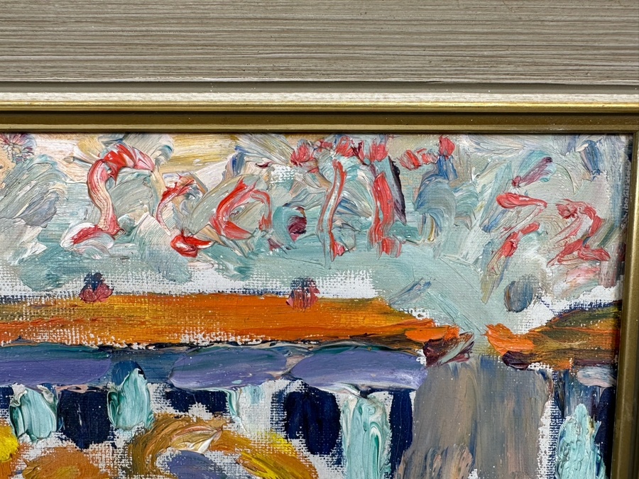 Original Mid-Century Abstract Impressionist Painting From Montreal Canada Signed Scott? 24 X 30 Framed 27 X 31 [Photo 12]