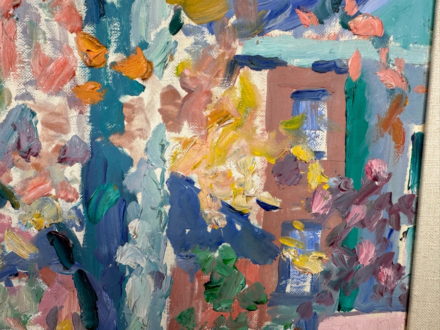 Original Mid-Century Abstract Impressionist Painting From Montreal Canada Signed Scott? 24 X 30 Framed 29 X 35 [Photo 9]