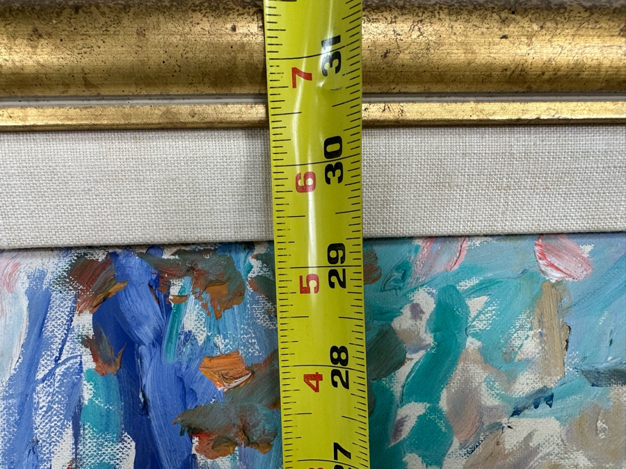 Original Mid-Century Abstract Impressionist Painting From Montreal Canada Signed Scott? 24 X 30 Framed 29 X 35 [Photo 12]