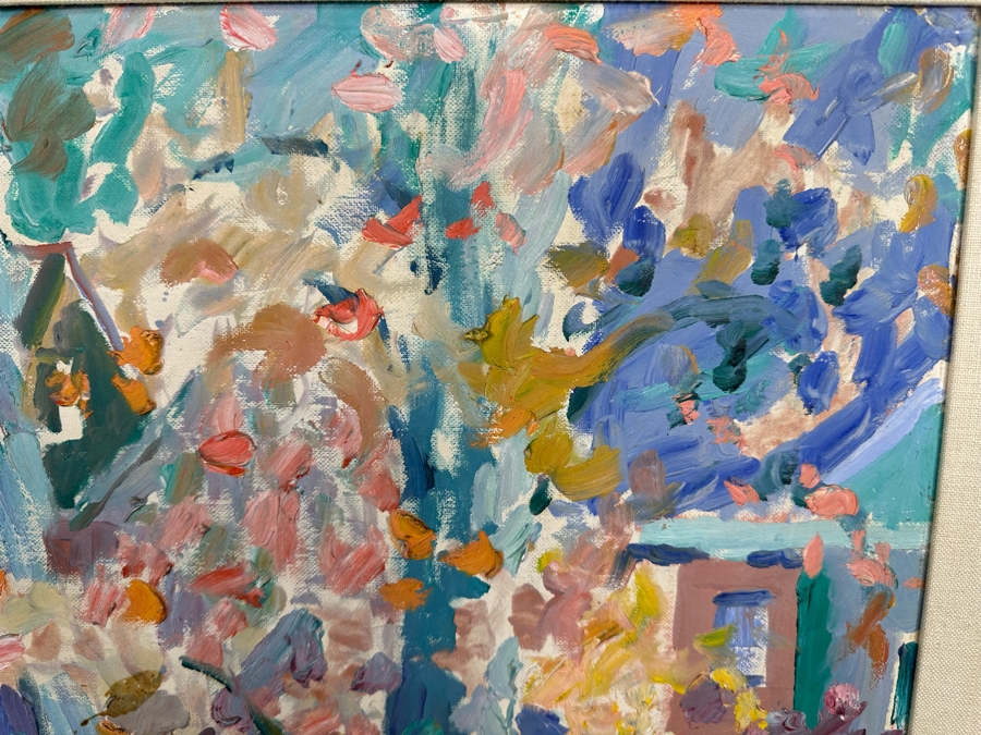 Original Mid-Century Abstract Impressionist Painting From Montreal Canada Signed Scott? 24 X 30 Framed 29 X 35 [Photo 10]