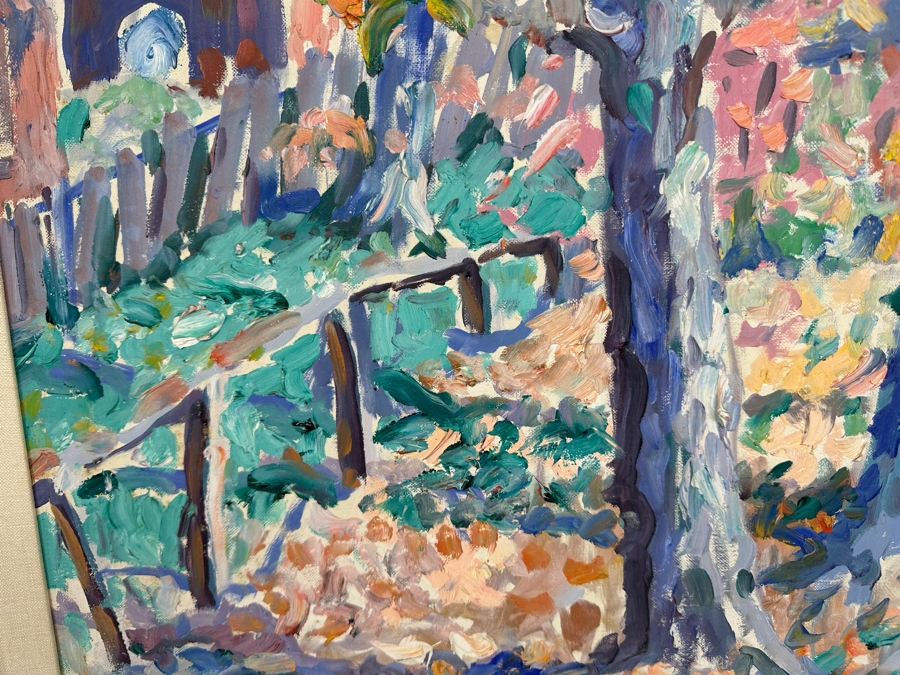 Original Mid-Century Abstract Impressionist Painting From Montreal Canada Signed Scott? 24 X 30 Framed 29 X 35 [Photo 6]