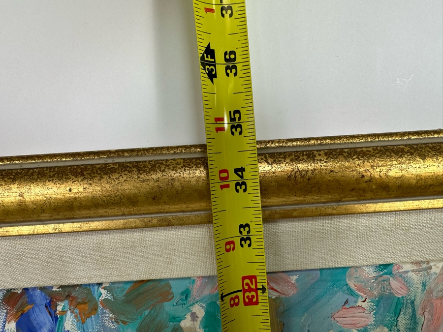 Original Mid-Century Abstract Impressionist Painting From Montreal Canada Signed Scott? 24 X 30 Framed 29 X 35 [Photo 14]