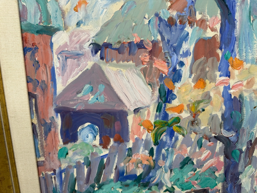 Original Mid-Century Abstract Impressionist Painting From Montreal Canada Signed Scott? 24 X 30 Framed 29 X 35 [Photo 5]