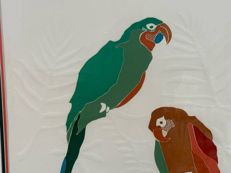 Jonna White Hand Signed Limited Edition Print Titled 'Parrots' 7 Of 500 22 X 34 Framed 31 X 43 [Photo 3]