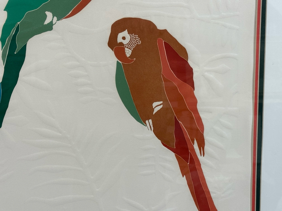 Jonna White Hand Signed Limited Edition Print Titled 'Parrots' 7 Of 500 22 X 34 Framed 31 X 43 [Photo 4]