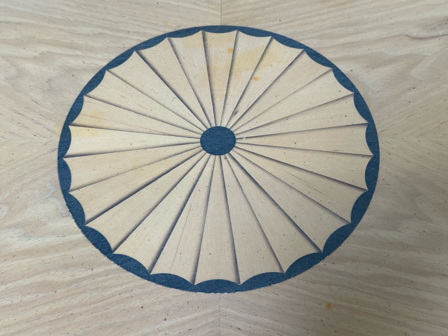 Bernhardt Furniture Elegant Desk Featuring Cabriolet Legs And Inlaid Design 55W X 28D X 30.5H With Matching Chair [Photo 8]