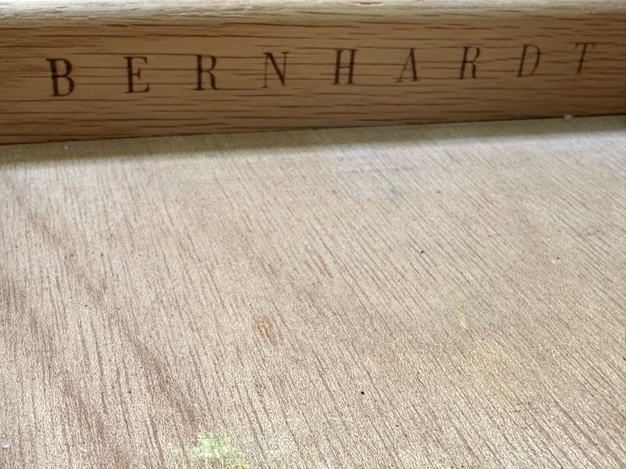 Bernhardt Furniture Elegant Desk Featuring Cabriolet Legs And Inlaid Design 55W X 28D X 30.5H With Matching Chair [Photo 10]