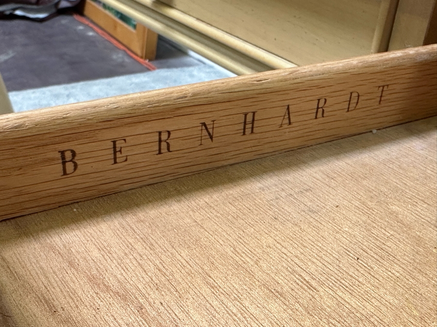 Bernhardt Furniture Elegant Desk Featuring Cabriolet Legs And Inlaid Design 55W X 28D X 30.5H With Matching Chair [Photo 9]