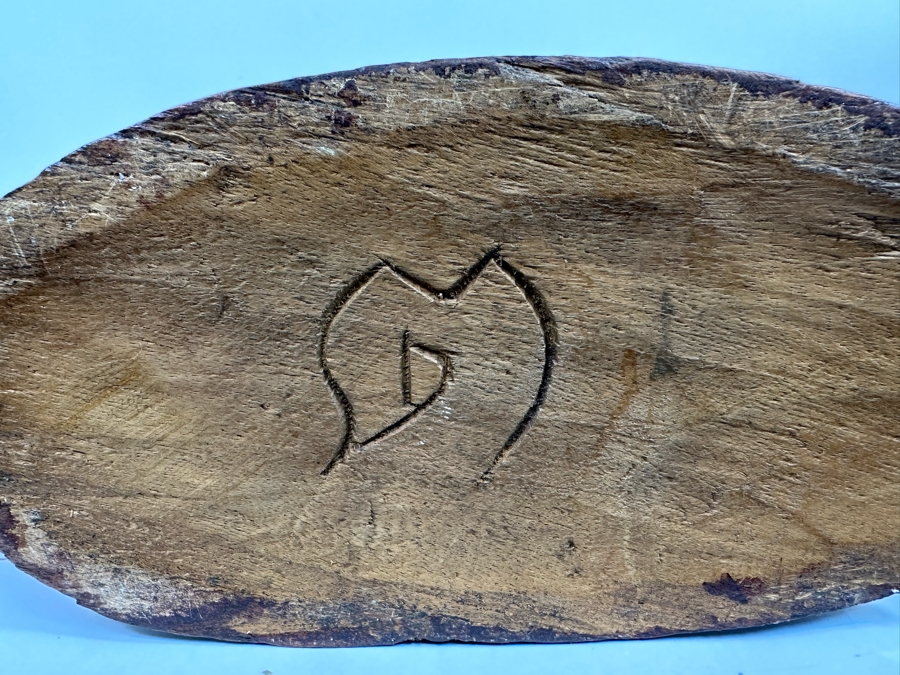 Large Wooden Hand Carved Fish Sculpture Signed MD 24W X 5D X 24H [Photo 9]