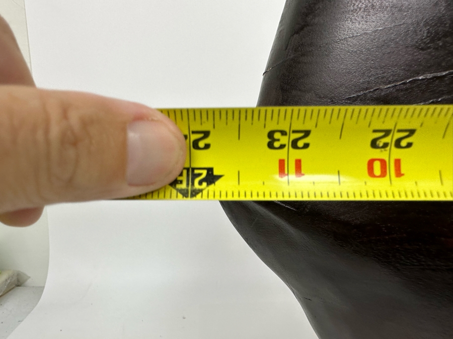 Large Wooden Hand Carved Fish Sculpture Signed MD 24W X 5D X 24H [Photo 11]