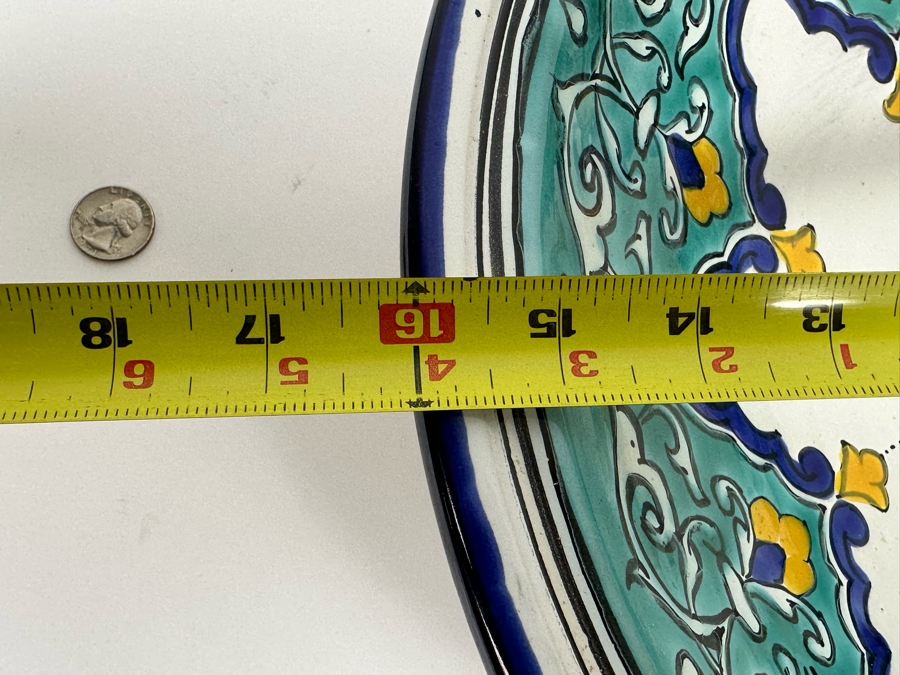 Hand Painted Pottery Bowl 16R X 3.5D [Photo 6]