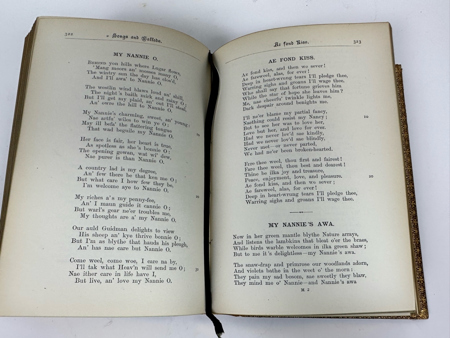 Antique 1896 Leather Bound Book Complete Edition: The Poetical Works Of Robert Burns London: Henry Frowde - Note This Book Was Awarded To J. R. M. Butler In 1904 For Good Work By Headmaster Of The Harrow School In London England [Photo 12]