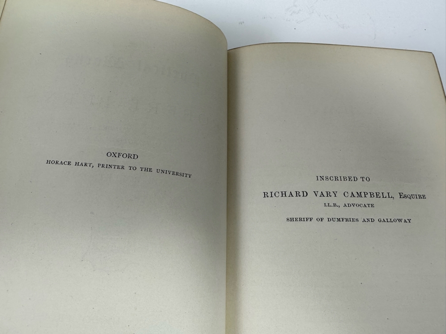 Antique 1896 Leather Bound Book Complete Edition: The Poetical Works Of Robert Burns London: Henry Frowde - Note This Book Was Awarded To J. R. M. Butler In 1904 For Good Work By Headmaster Of The Harrow School In London England [Photo 10]