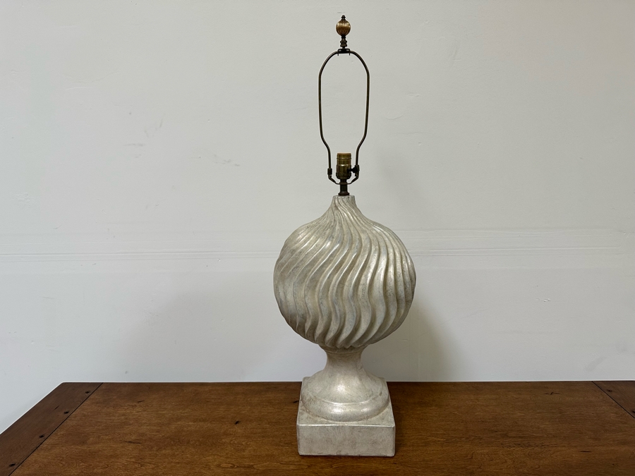 Large Scale Neo Classical White Plaster Table Lamp (No Shade) 12W X 36H [Photo 2]