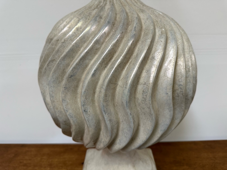 Large Scale Neo Classical White Plaster Table Lamp (No Shade) 12W X 36H [Photo 5]