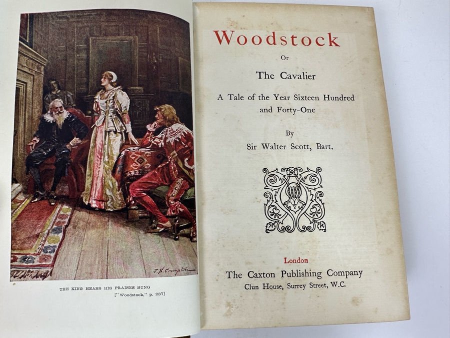 Antique Leatherbound Book Woodstock Or The Cavalier A Tale Of The Year Sixteen Hundred And Forty-One By Sir Walter Scott London, The Caxton Publishing Company [Photo 7]