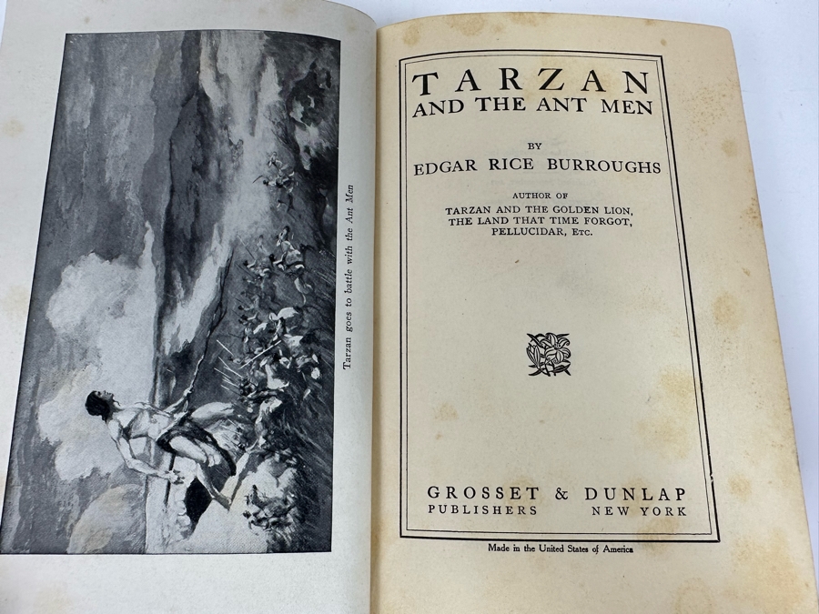 1924 First Edition Hardcover Book Tarzan And The Ant Men By Edgar Rice Burroughs [Photo 3]