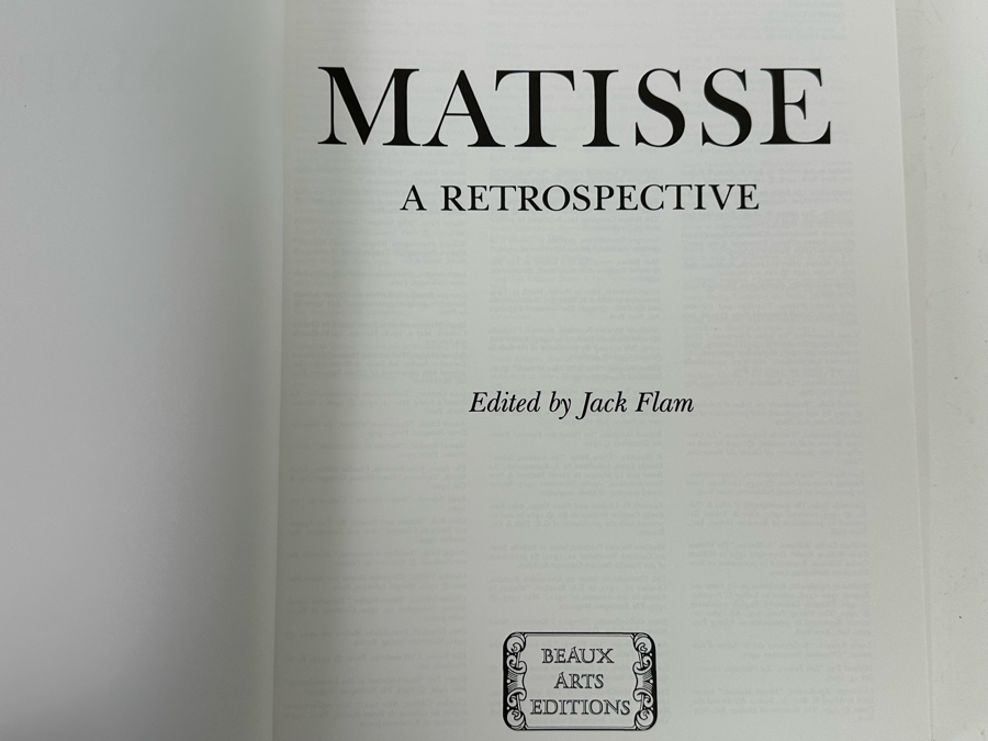 Matisse A Retrospective Art Book Beaux Arts Edition [Photo 4]