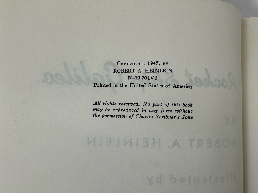1947 First Edition Hardcover Science Fiction Book Rocket Ship Galileo By Robert A. Heinlein (Former Library Book) [Photo 5]
