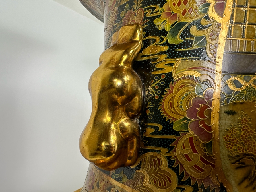 Monumental Signed Japanese Satsuma Vase 16W X 41.5H [Photo 29]