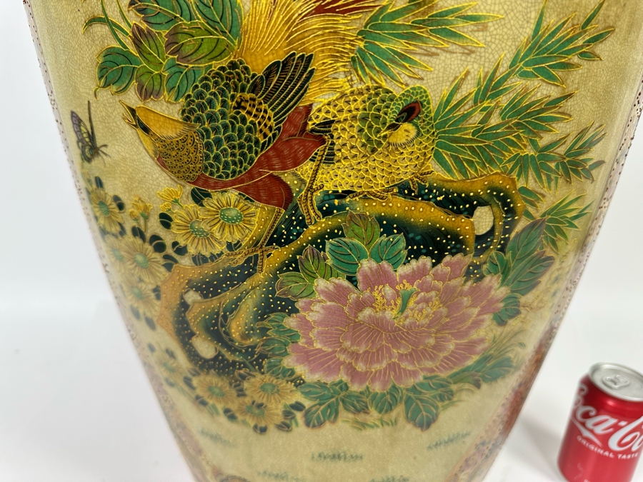 Monumental Signed Japanese Satsuma Vase 16W X 41.5H [Photo 5]