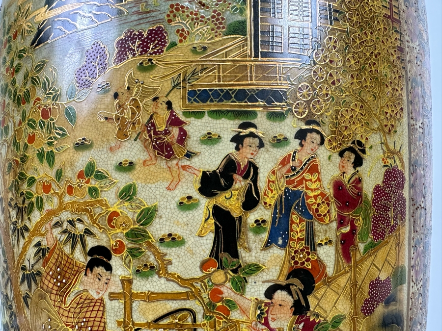 Monumental Signed Japanese Satsuma Vase 16W X 41.5H [Photo 21]