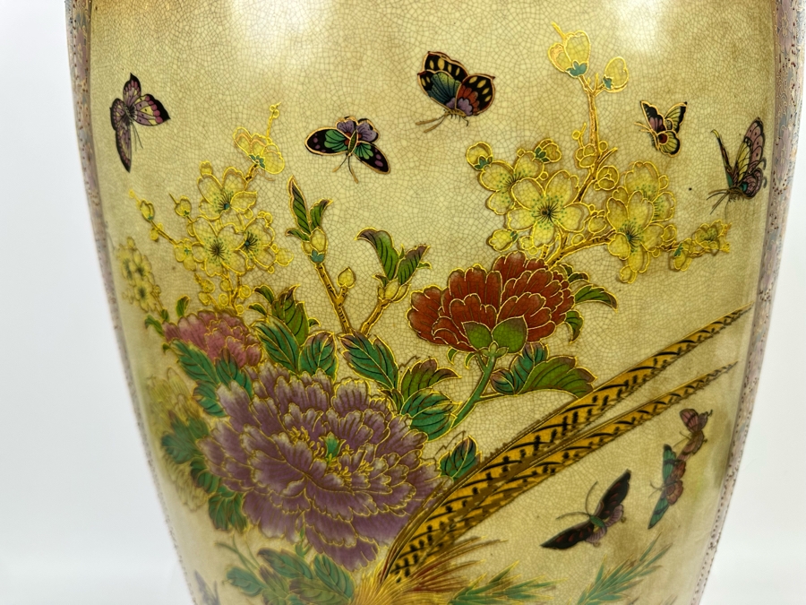 Monumental Signed Japanese Satsuma Vase 16W X 41.5H [Photo 6]