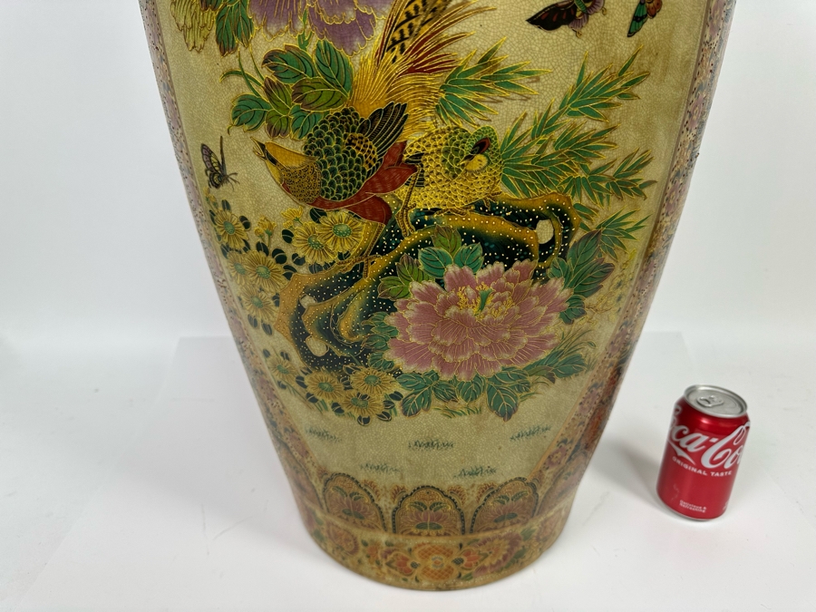 Monumental Signed Japanese Satsuma Vase 16W X 41.5H [Photo 4]