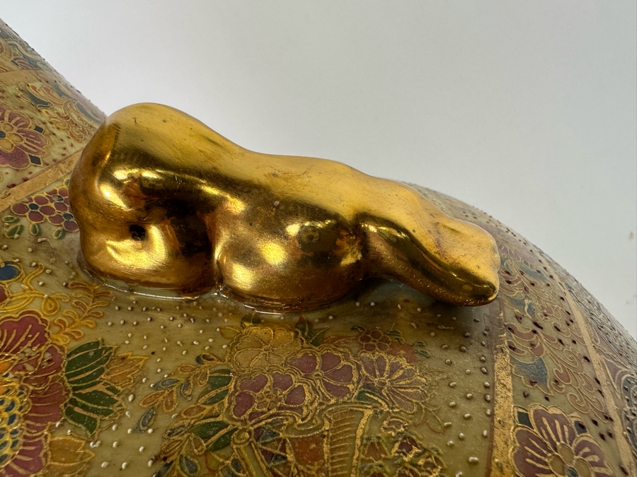 Monumental Signed Japanese Satsuma Vase 16W X 41.5H [Photo 13]