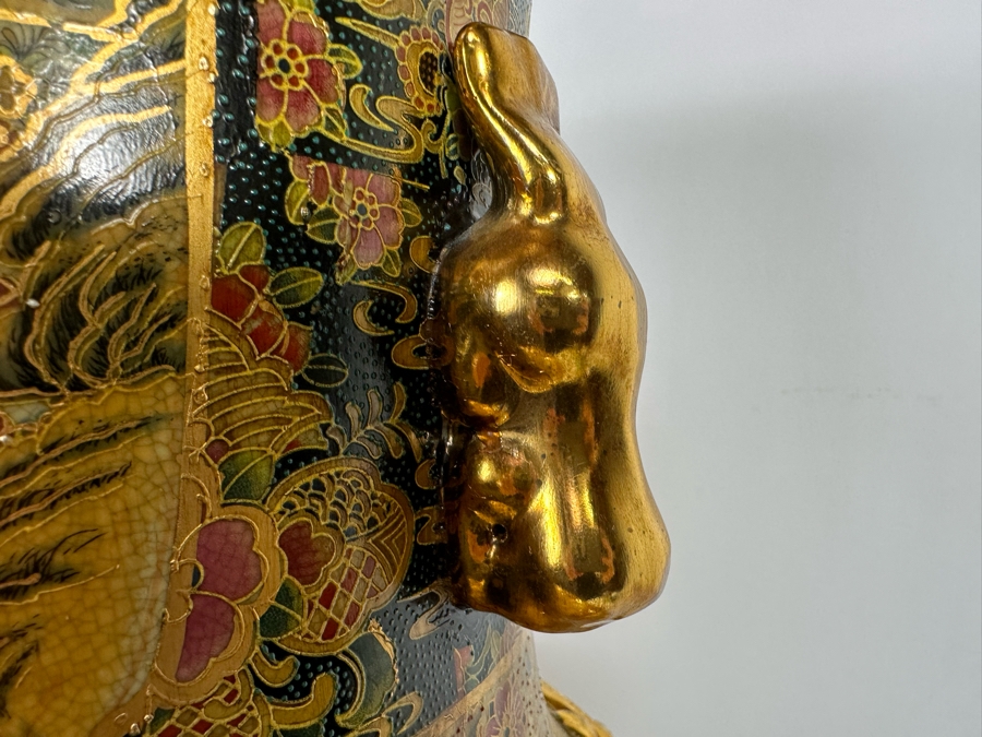 Monumental Signed Japanese Satsuma Vase 16W X 41.5H [Photo 12]