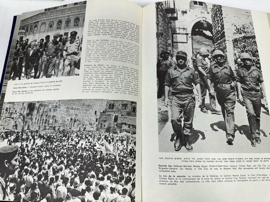 The Six Day War Israel 2 Volume Book Set Rare Velvet Binding In English / Hebrew / French [Photo 6]