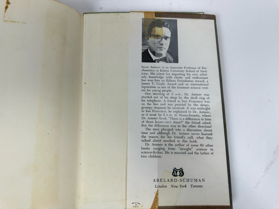 Isaac Asimov The Clock We Live On Revised Edition Hardcover Book 1965 (Former Library Book) [Photo 5]