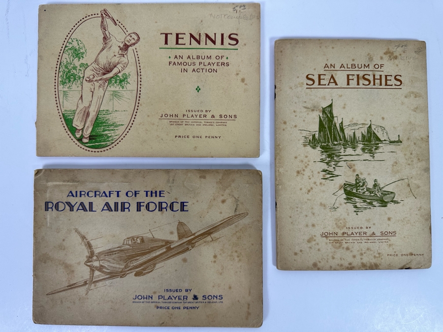 John Player & Sons Great Britain Cigarette Cards: Aircraft Of The Royal Air Force (Complete), Sea Fishes (Missing Several) And Tennis (Incomplete) - See Photos [Photo 2]
