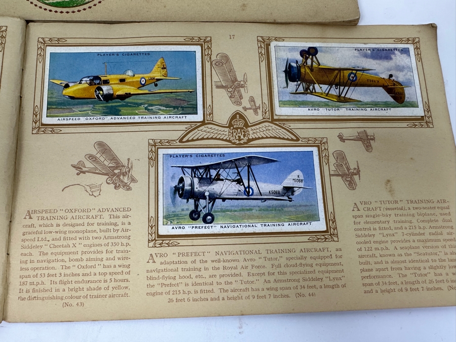 John Player & Sons Great Britain Cigarette Cards: Aircraft Of The Royal Air Force (Complete), Sea Fishes (Missing Several) And Tennis (Incomplete) - See Photos [Photo 30]