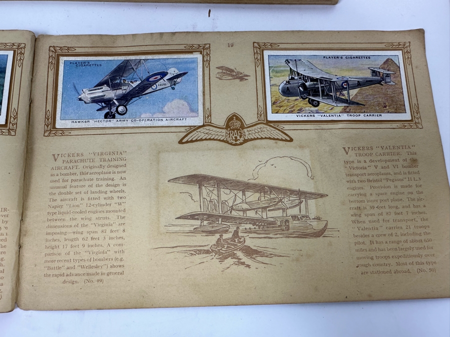 John Player & Sons Great Britain Cigarette Cards: Aircraft Of The Royal Air Force (Complete), Sea Fishes (Missing Several) And Tennis (Incomplete) - See Photos [Photo 32]