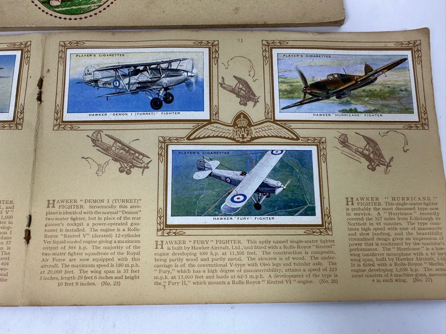 John Player & Sons Great Britain Cigarette Cards: Aircraft Of The Royal Air Force (Complete), Sea Fishes (Missing Several) And Tennis (Incomplete) - See Photos [Photo 24]