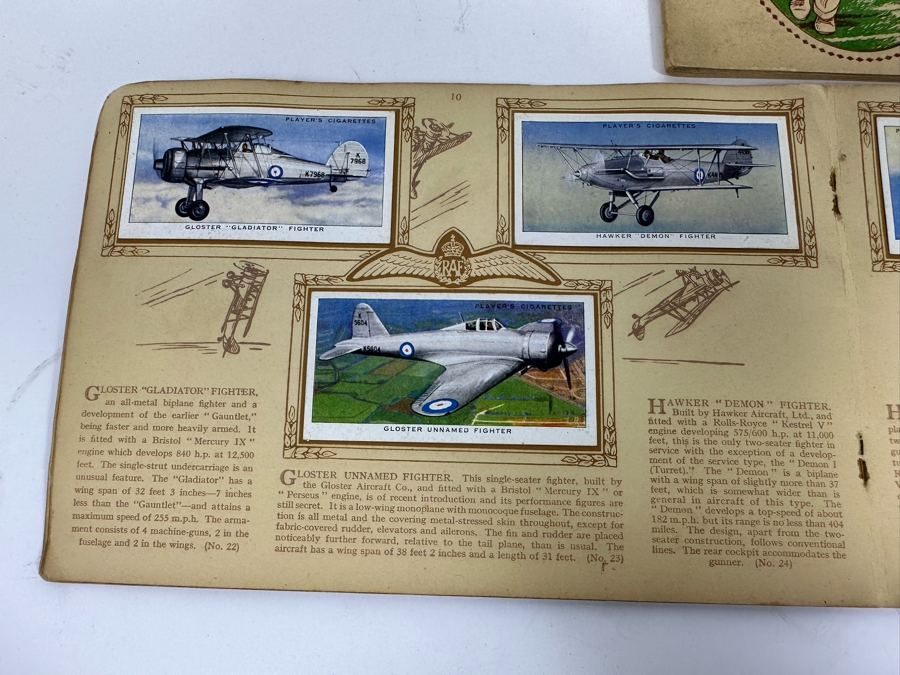 John Player & Sons Great Britain Cigarette Cards: Aircraft Of The Royal Air Force (Complete), Sea Fishes (Missing Several) And Tennis (Incomplete) - See Photos [Photo 23]