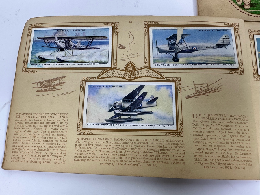 John Player & Sons Great Britain Cigarette Cards: Aircraft Of The Royal Air Force (Complete), Sea Fishes (Missing Several) And Tennis (Incomplete) - See Photos [Photo 29]