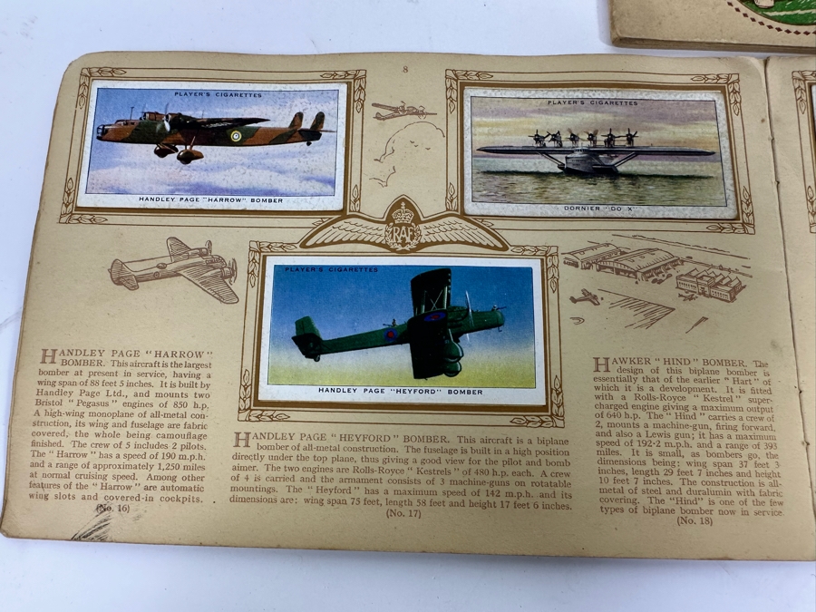 John Player & Sons Great Britain Cigarette Cards: Aircraft Of The Royal Air Force (Complete), Sea Fishes (Missing Several) And Tennis (Incomplete) - See Photos [Photo 21]