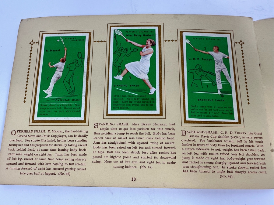 John Player & Sons Great Britain Cigarette Cards: Aircraft Of The Royal Air Force (Complete), Sea Fishes (Missing Several) And Tennis (Incomplete) - See Photos [Photo 45]