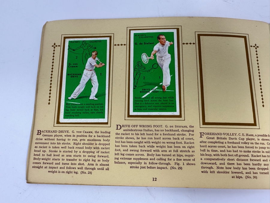 John Player & Sons Great Britain Cigarette Cards: Aircraft Of The Royal Air Force (Complete), Sea Fishes (Missing Several) And Tennis (Incomplete) - See Photos [Photo 40]