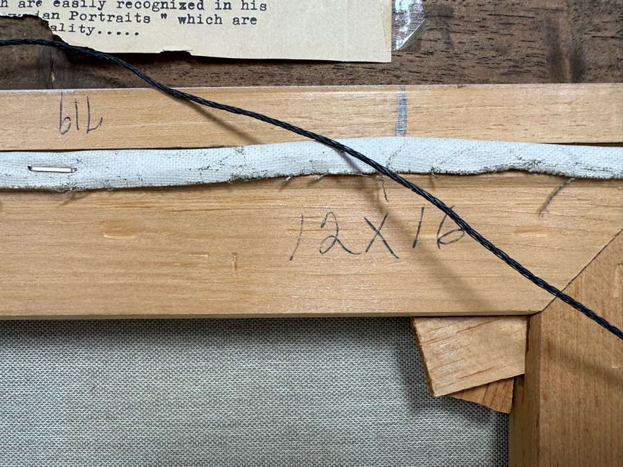 Hetegehem (b. 1899, Germany) Original Portrait Painting 12 X 16 Framed 20 X 24.5 [Photo 13]